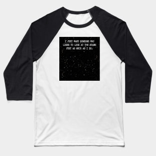 Love Quote on Star and Universe Pattern Baseball T-Shirt